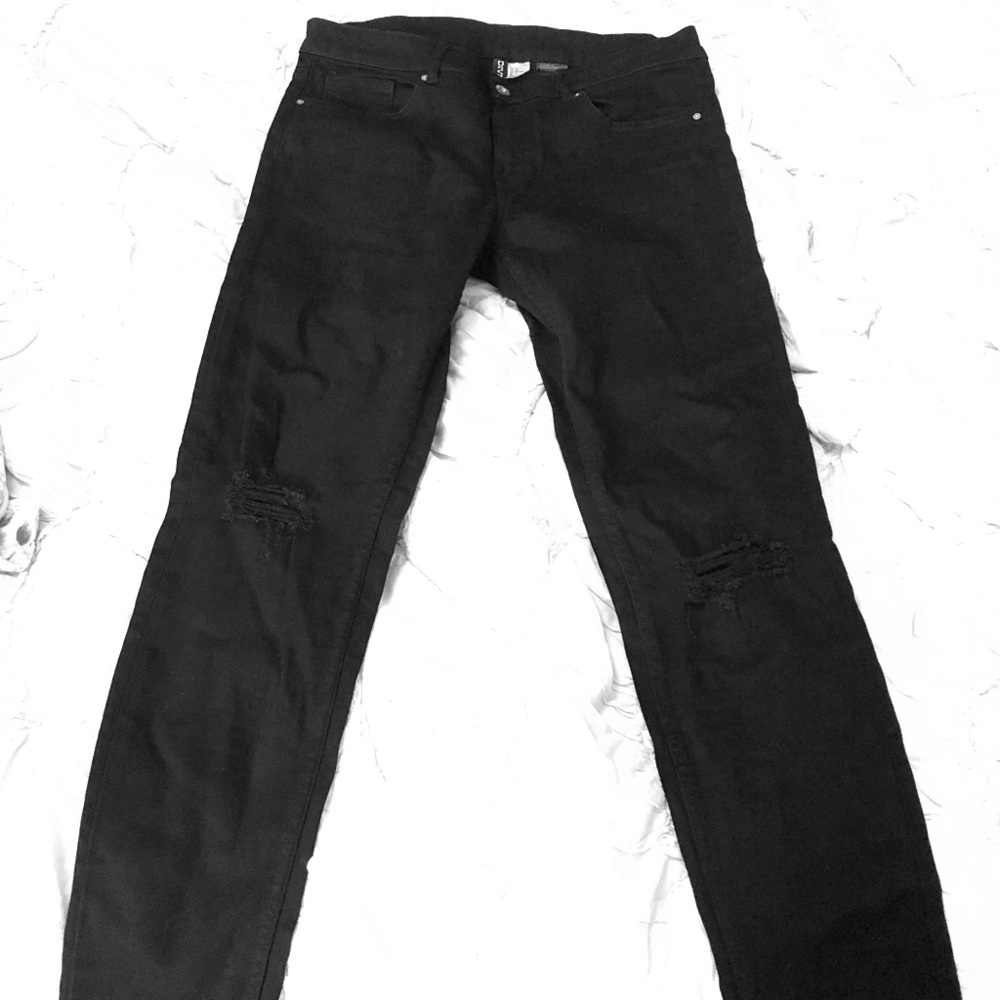 H&M black moto jeggings
